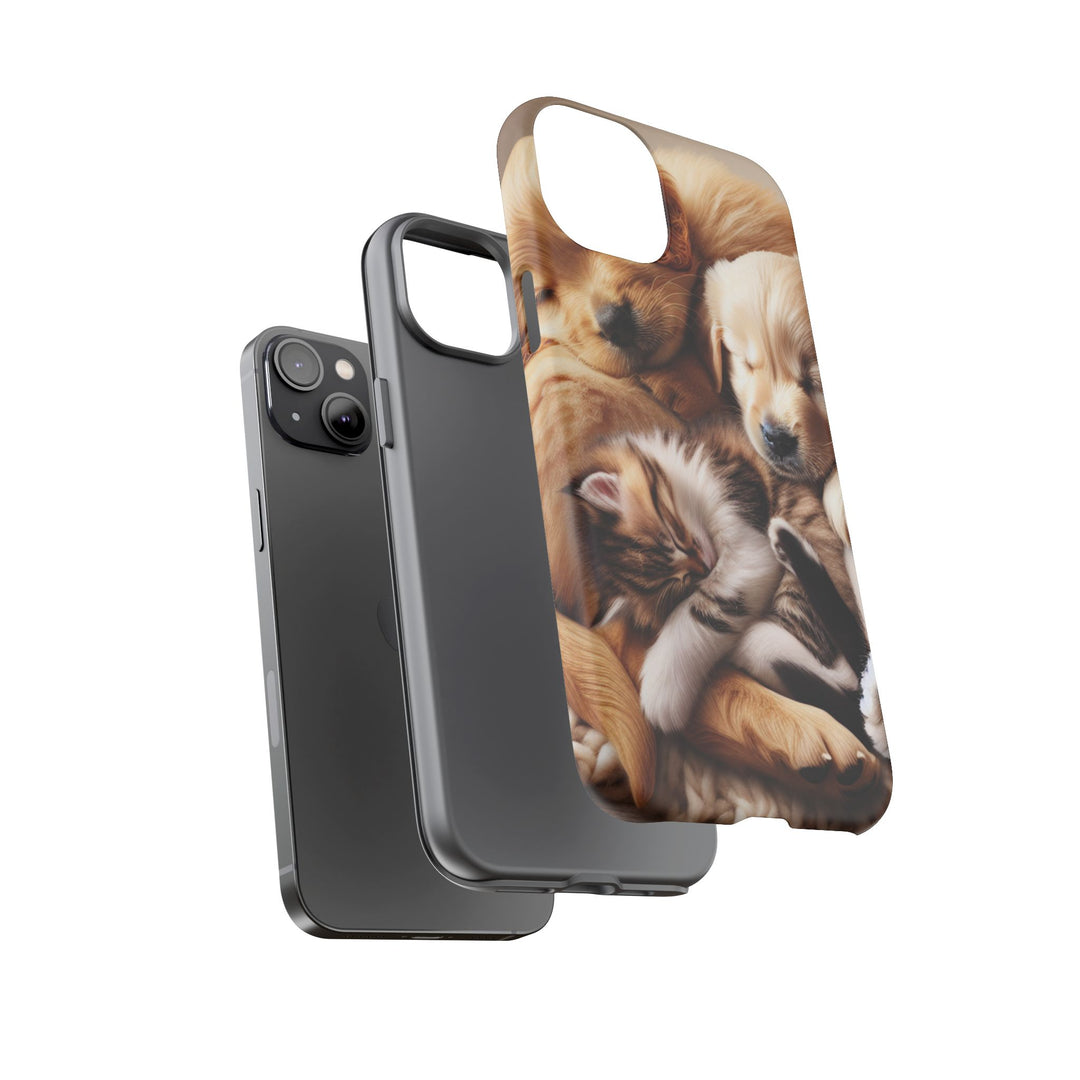 Cute Pets Phone Case - Adorable Dog and Cat Design for Animal Lovers