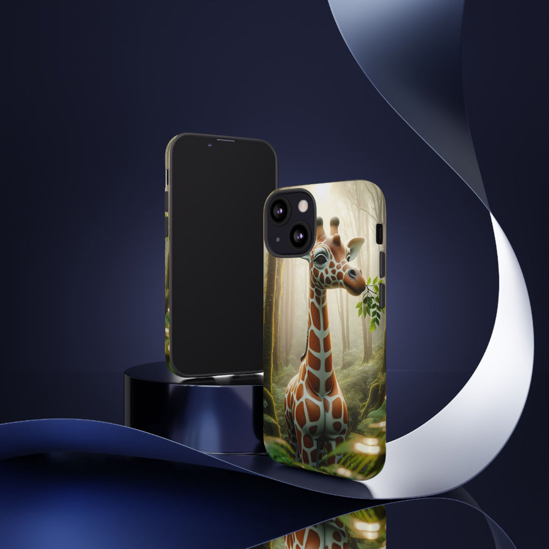 Giraffe Tough Phone Case - Cute Animal Design for Nature Lovers