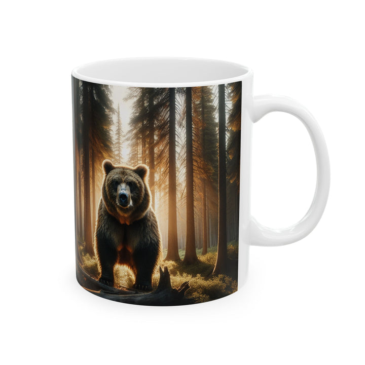 Nature-Inspired Bear Ceramic Mug - Perfect for Outdoor Lovers, Coffee Enthusiasts, Gifts, Campsite Vibes, Forest Decor