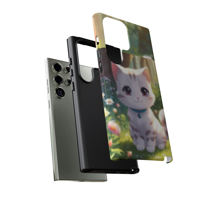 Cute Ai Cat Phone Case - Tough Protection with Floral Design for Cat Lovers