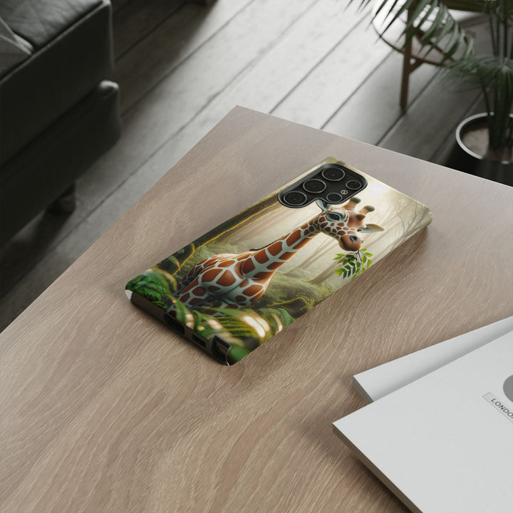 Giraffe Tough Phone Case - Cute Animal Design for Nature Lovers