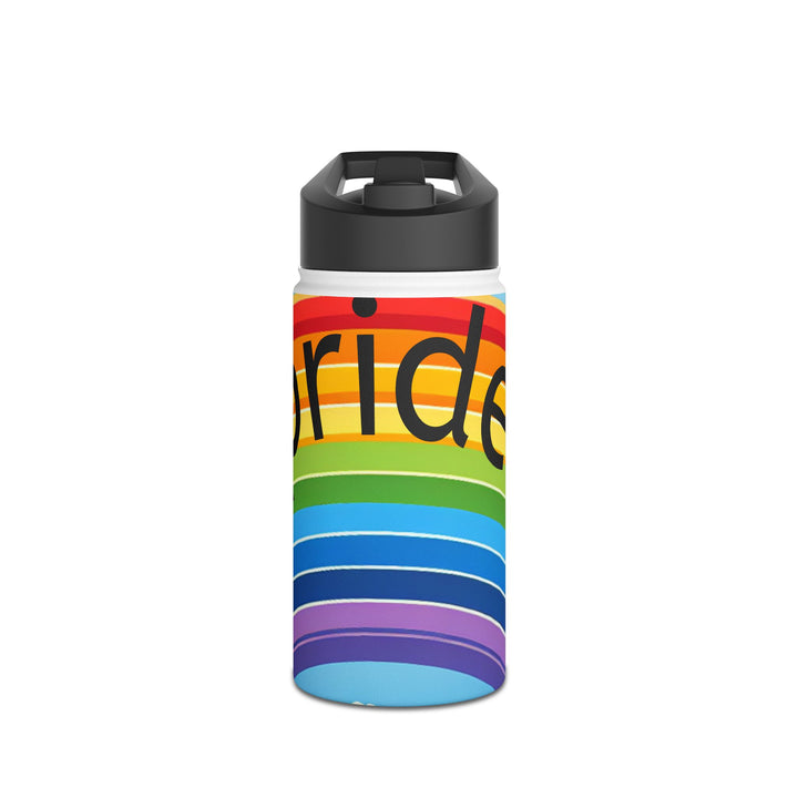 Pride Rainbow Stainless Steel Water Bottle, Eco-Friendly Drinkware, LGBTQ+ Gift, Summer Hydration, Travel Mug, Fitness Water Bottle