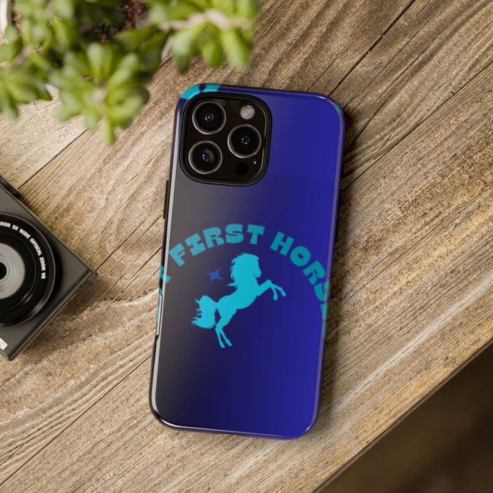 But First Horses Phone Case – Durable Tough Case for Horse Lovers