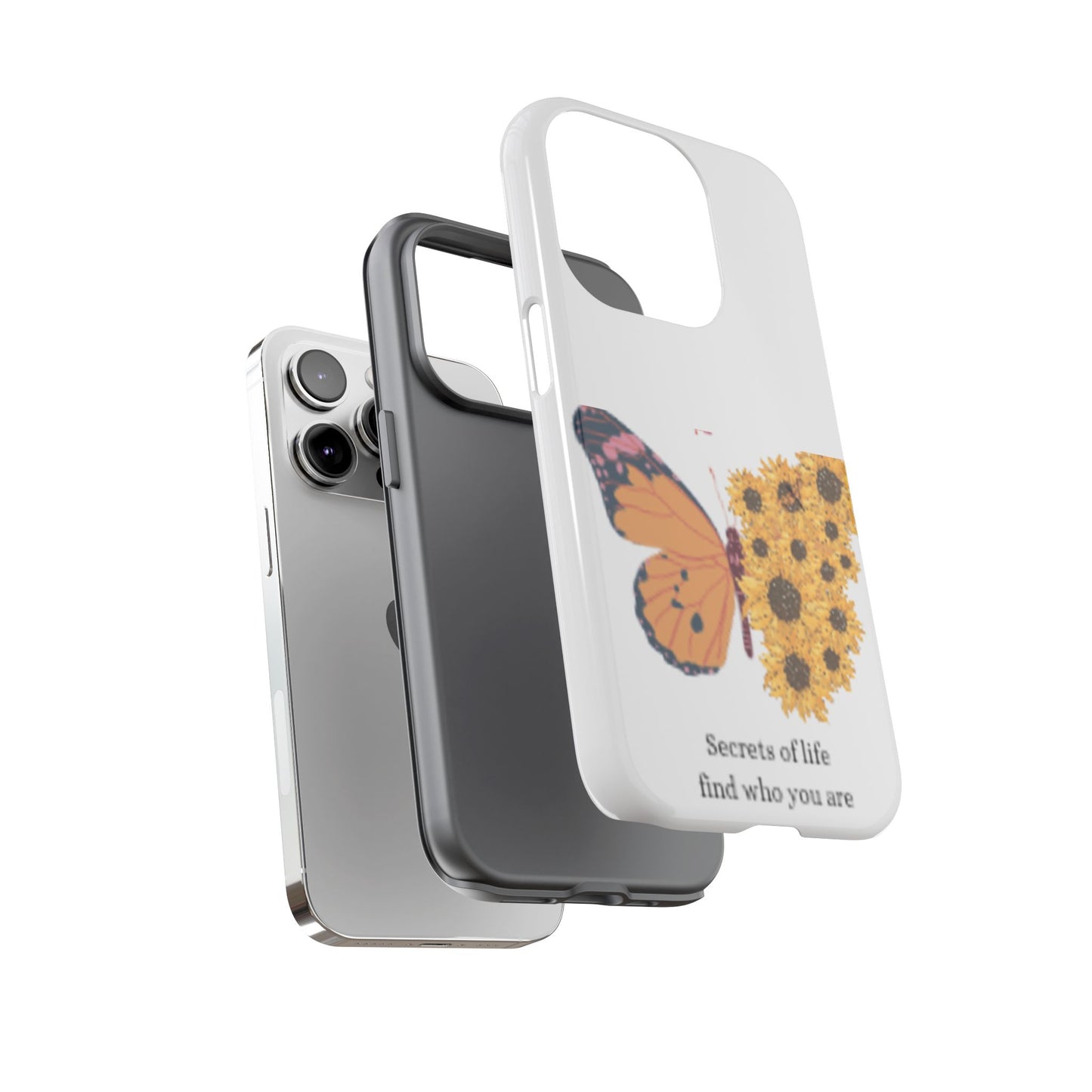 Butterfly & Sunflower Phone Case - "Secrets of Life" Design