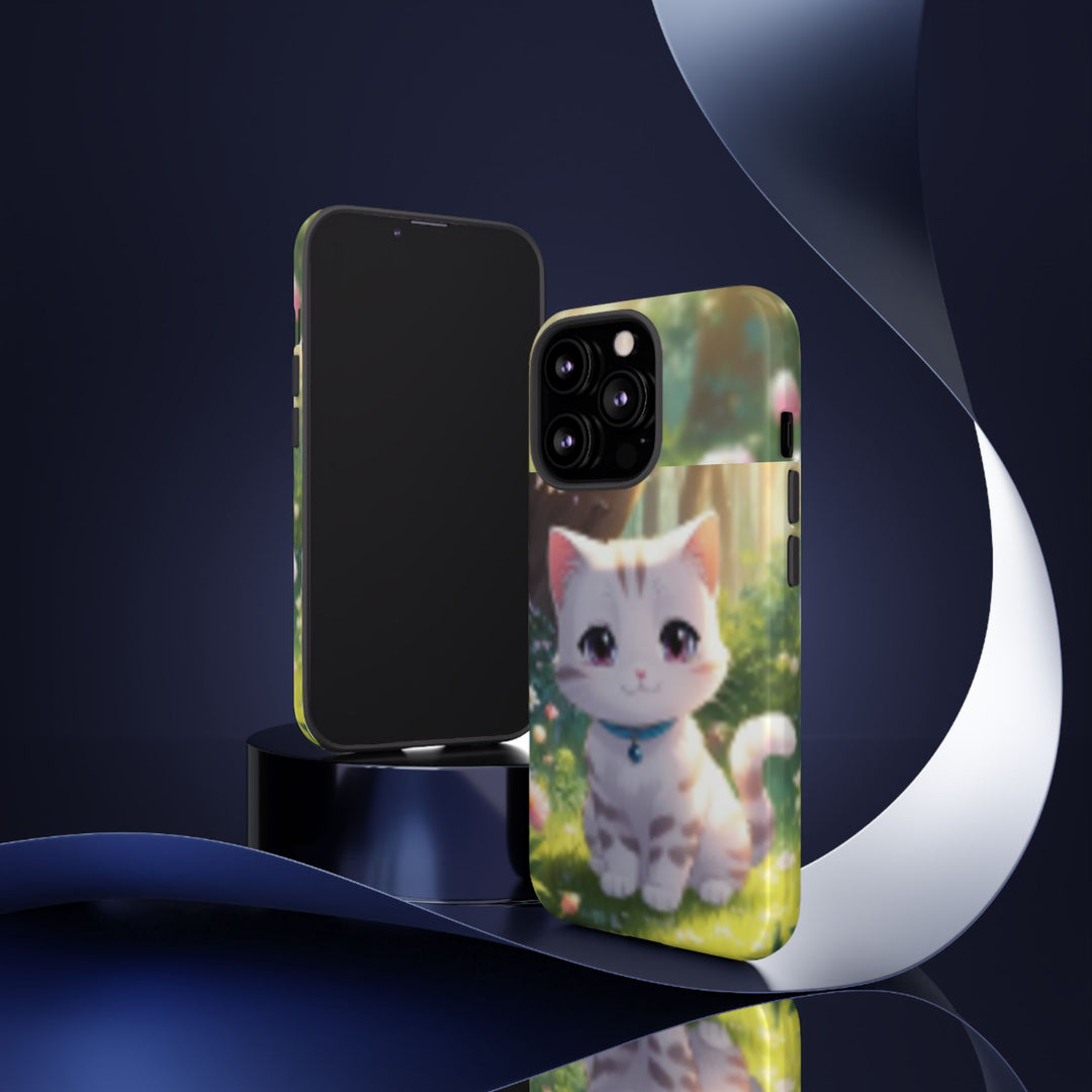 Cute Ai Cat Phone Case - Tough Protection with Floral Design for Cat Lovers
