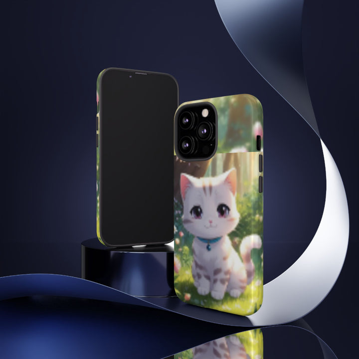 Cute Ai Cat Phone Case - Tough Protection with Floral Design for Cat Lovers