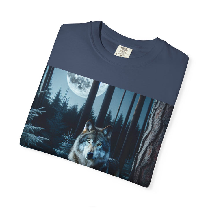 Moonlit Wolf Unisex Garment-Dyed T-shirt