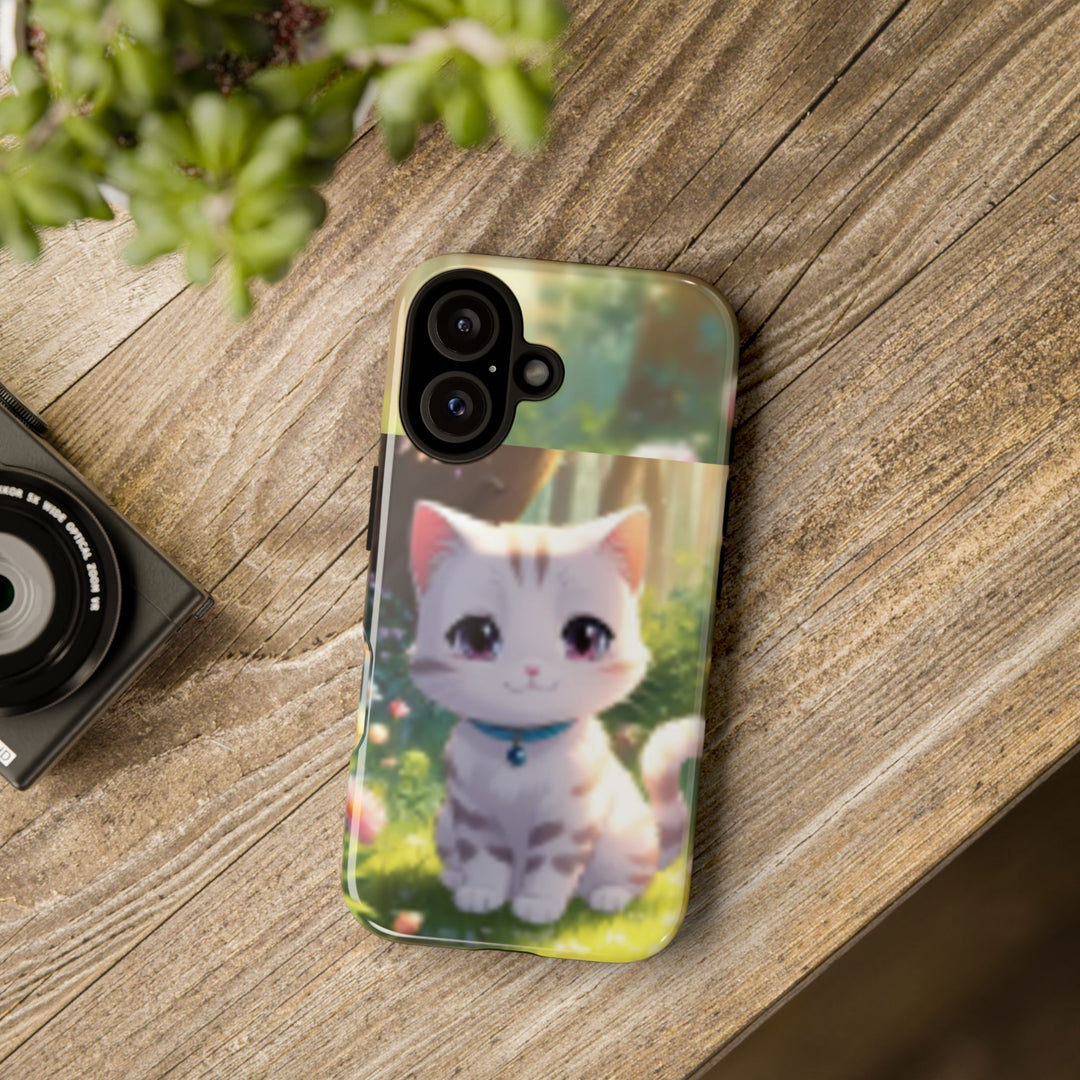 Cute Ai Cat Phone Case - Tough Protection with Floral Design for Cat Lovers