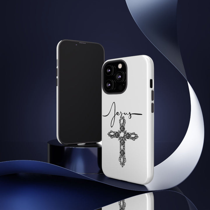 Stylish Tough Case with Jesus Design - Faith-Inspired Phone Cover, Christian Gift, Custom Phone Accessory, Unique Cell Phone Case