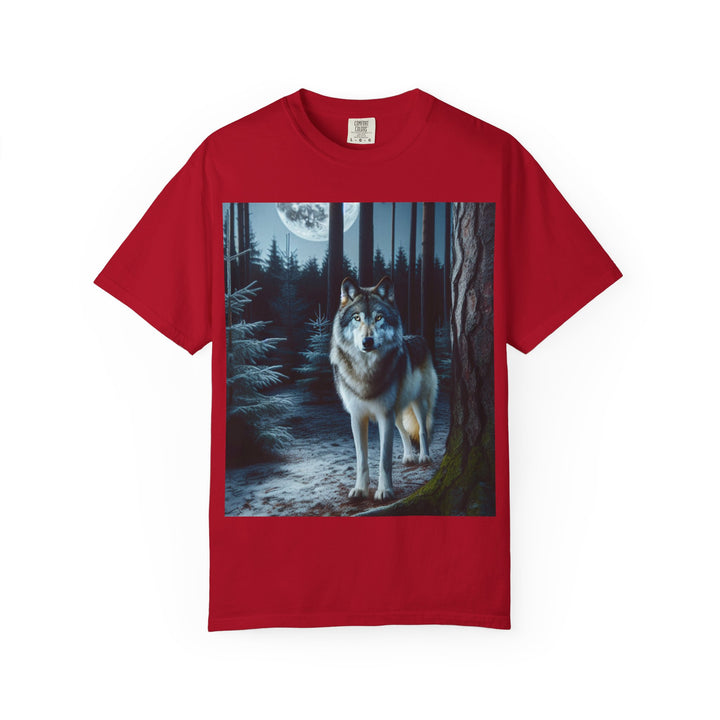 Moonlit Wolf Unisex Garment-Dyed T-shirt