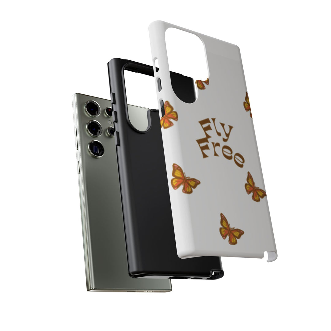 Stylish Phone Case | 'Fly Free' Butterfly Design | Unique Tough Cases