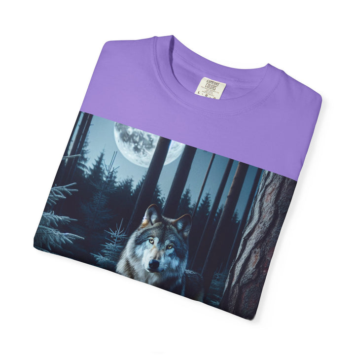 Moonlit Wolf Unisex Garment-Dyed T-shirt