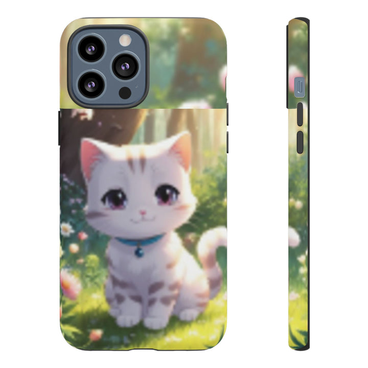 Cute Ai Cat Phone Case - Tough Protection with Floral Design for Cat Lovers