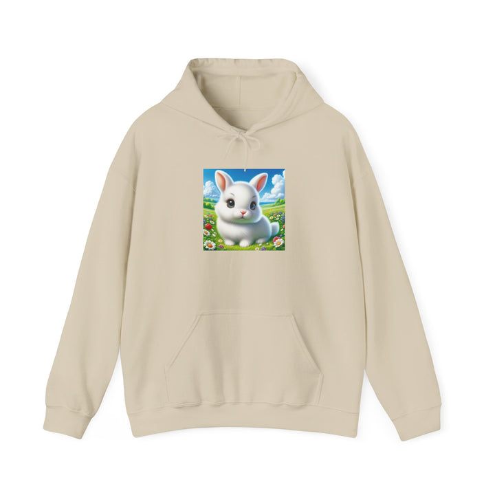 Cute Bunny Hooded Sweatshirt for Animal Lovers, Cozy Apparel for Spring, Easter Gift, Gift for Kids, Casual Wear