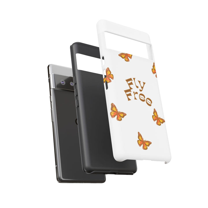 Stylish Phone Case | 'Fly Free' Butterfly Design | Unique Tough Cases