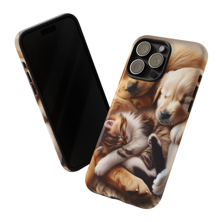 Cute Pets Phone Case - Adorable Dog and Cat Design for Animal Lovers