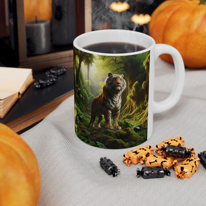 Jungle Tiger Ceramic Mug - 11oz & 15oz Nature Inspired Coffee Cup