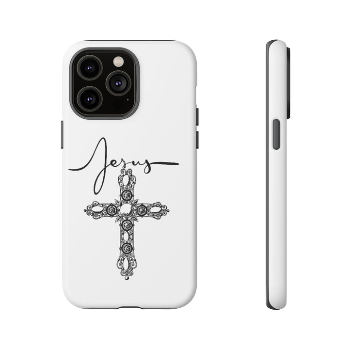 Stylish Tough Case with Jesus Design - Faith-Inspired Phone Cover, Christian Gift, Custom Phone Accessory, Unique Cell Phone Case