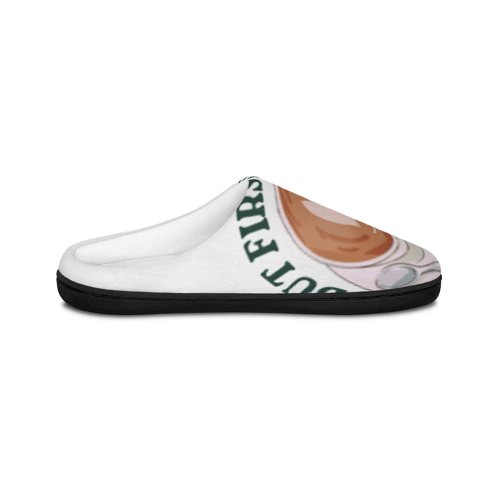 Funny Women&#39;s Coffee Slippers - &quot;But First, Coffee&quot; Indoor Footwear