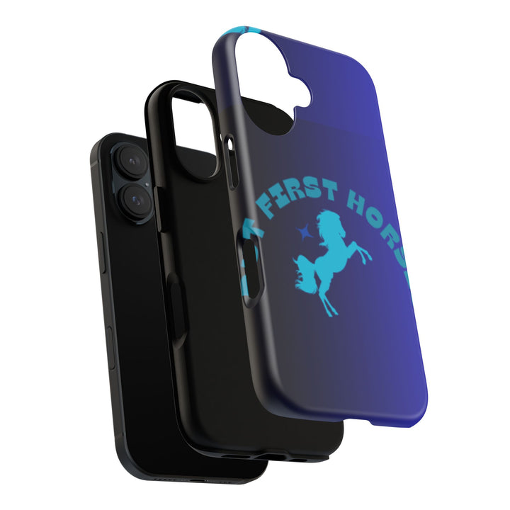 But First Horses Phone Case – Durable Tough Case for Horse Lovers