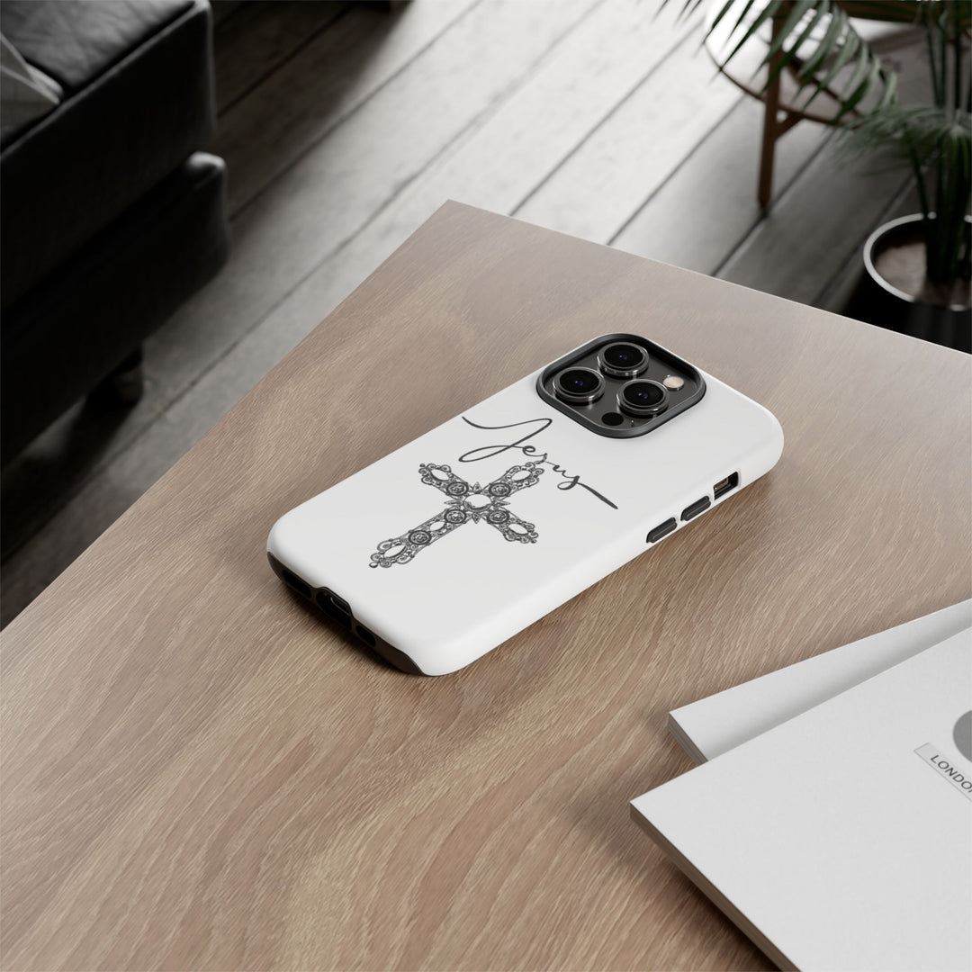 Stylish Tough Case with Jesus Design - Faith-Inspired Phone Cover, Christian Gift, Custom Phone Accessory, Unique Cell Phone Case