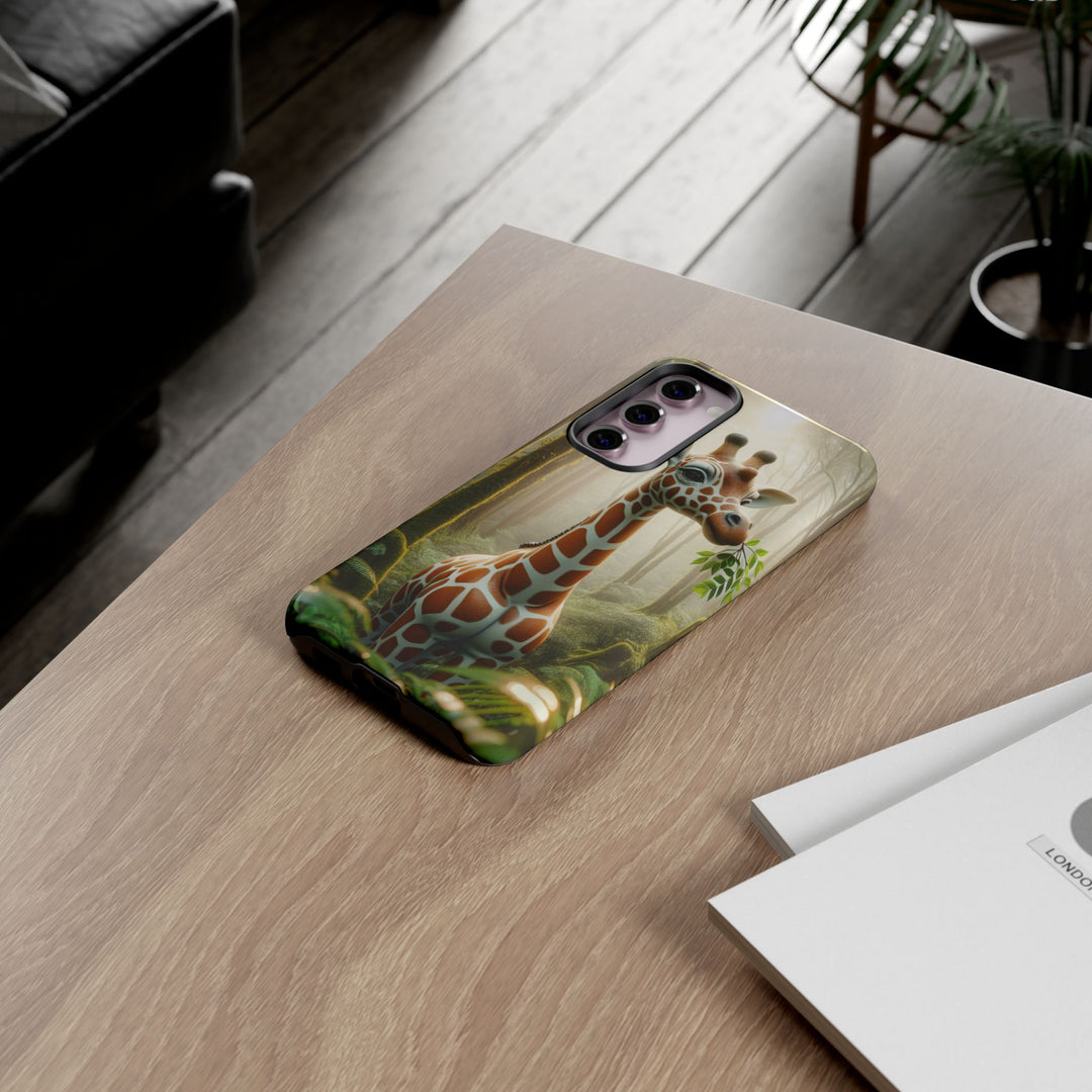 Giraffe Tough Phone Case - Cute Animal Design for Nature Lovers