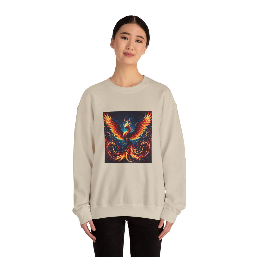 Fiery Phoenix Sweatshirt - Cozy Unisex Crewneck, Gift for Art Lovers