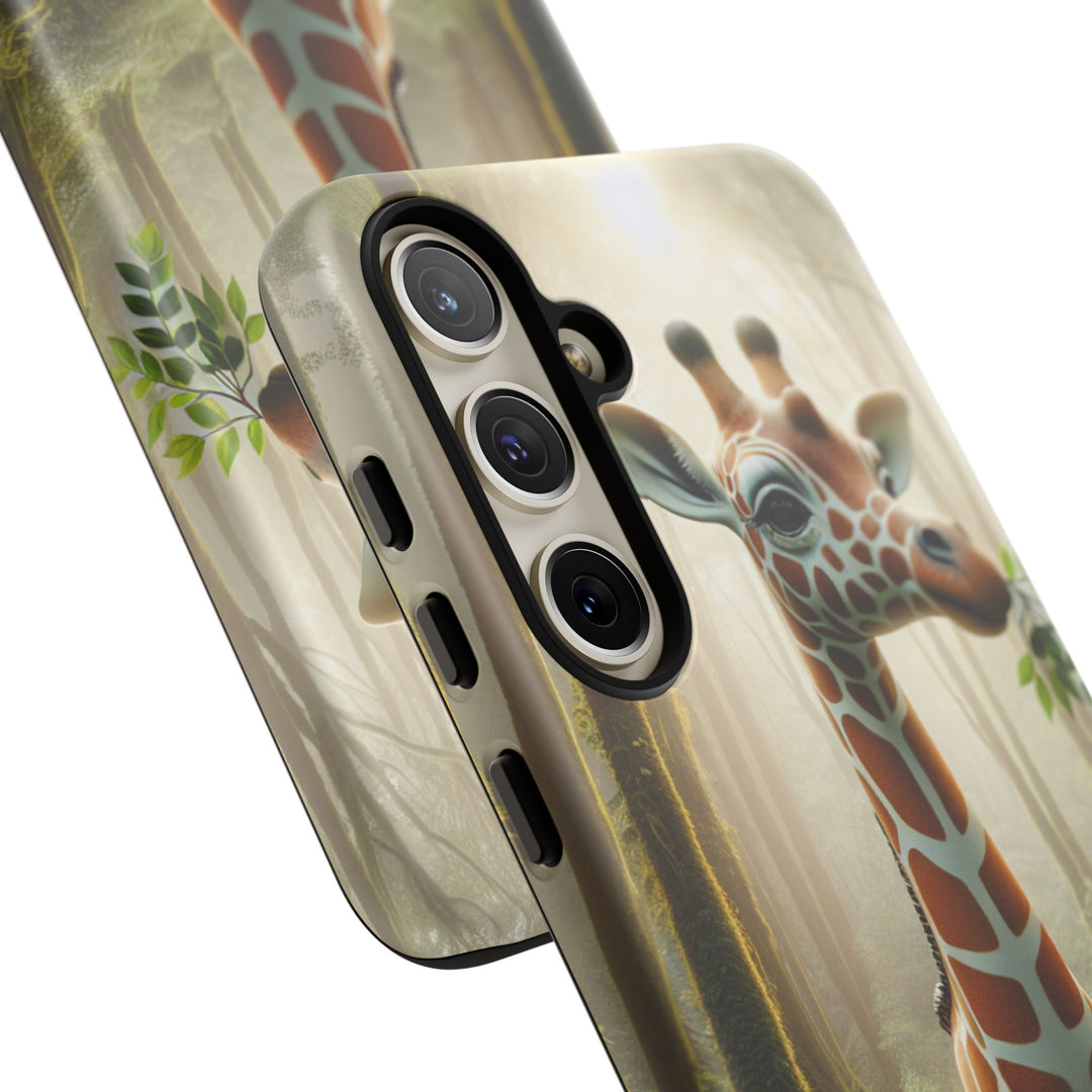 Giraffe Tough Phone Case - Cute Animal Design for Nature Lovers