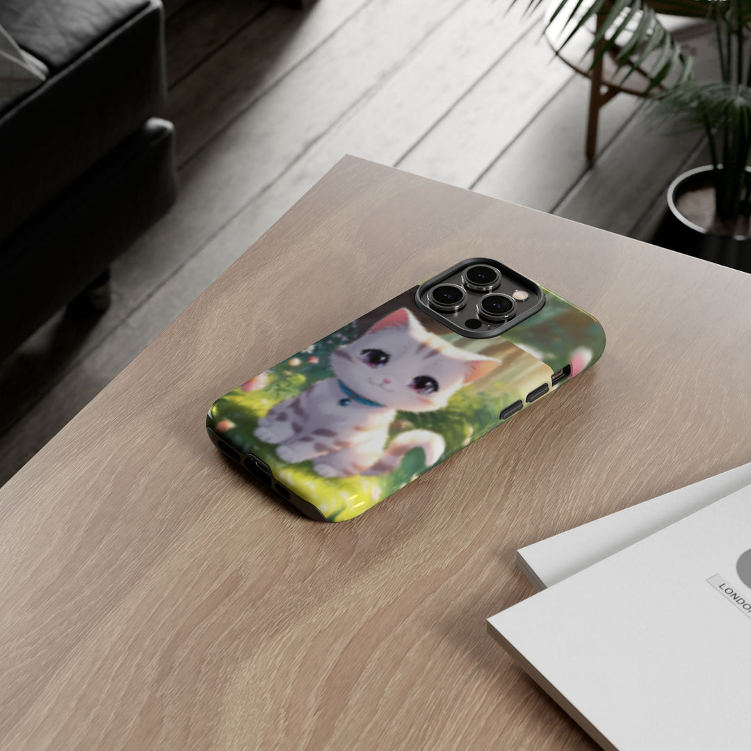 Cute Ai Cat Phone Case - Tough Protection with Floral Design for Cat Lovers