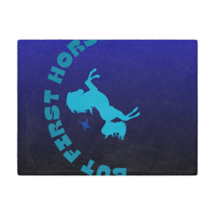 But First Horses Minky Blanket – Cozy horse Throw for Horse Lovers