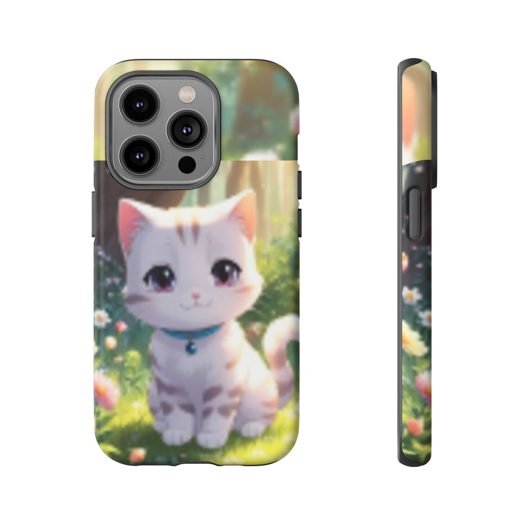 Cute Ai Cat Phone Case - Tough Protection with Floral Design for Cat Lovers