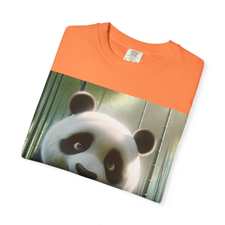 Cute Panda Unisex Garment-Dyed T-Shirt | Casual Animal Lover Tee