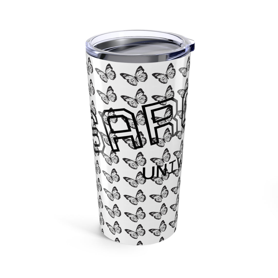 Butterfly Pattern 20oz Tumbler – Stylish Travel Mug for Nature Lovers
