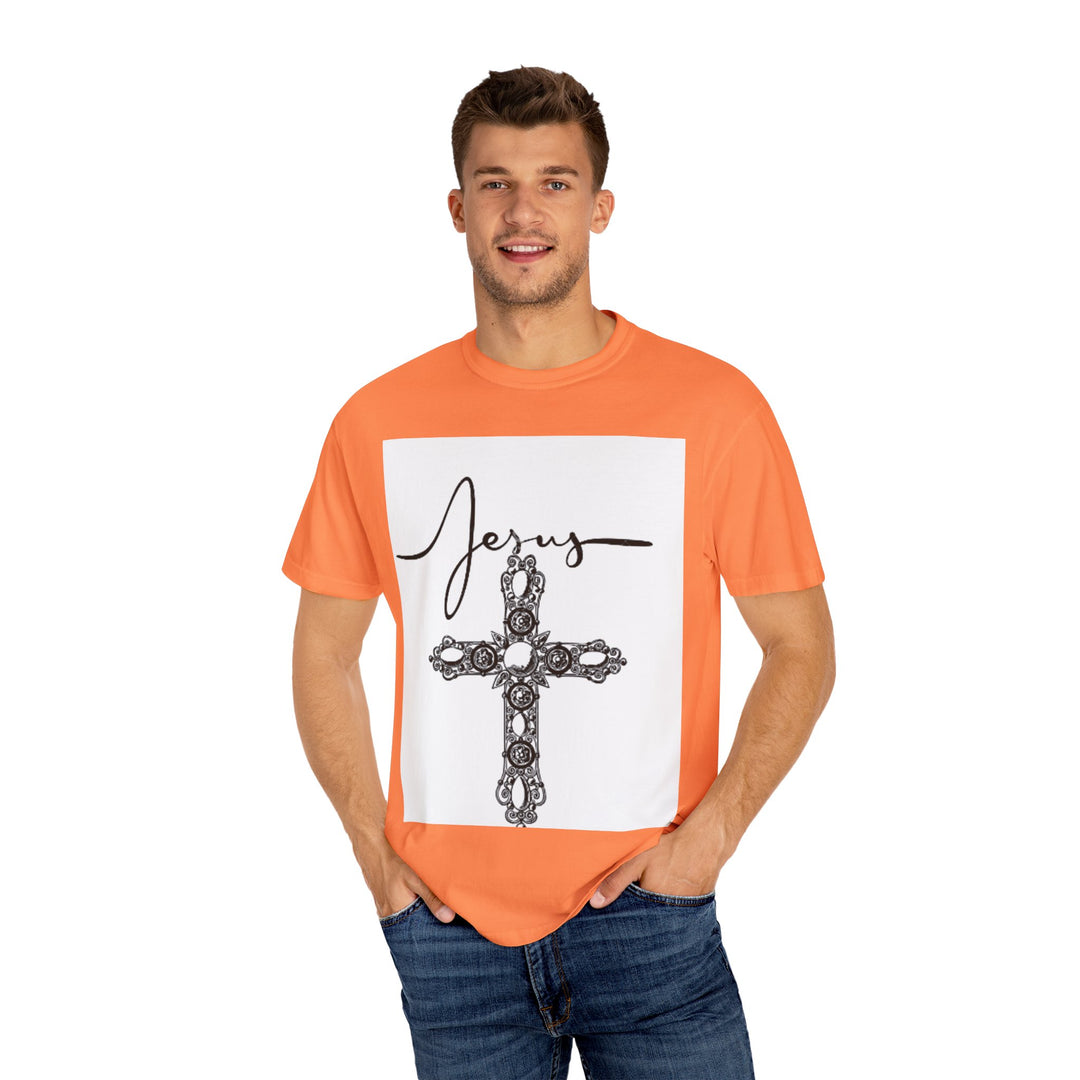 Jesus Cross Graphic T-Shirt | Vintage Style Tee, Religious Apparel, Faith-Based Fashion, Gift for Believers, Christian Heritage