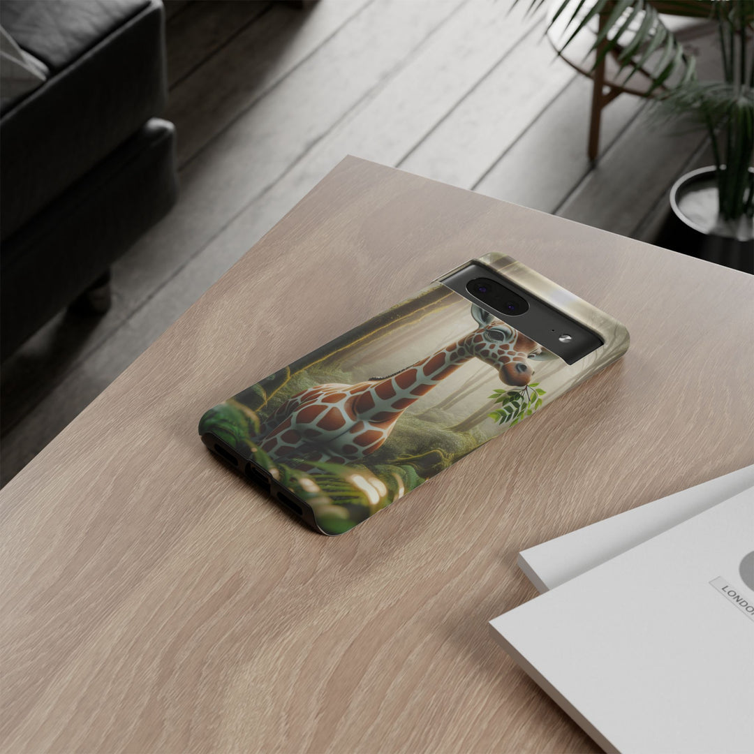 Giraffe Tough Phone Case - Cute Animal Design for Nature Lovers
