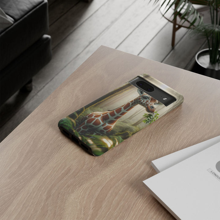 Giraffe Tough Phone Case - Cute Animal Design for Nature Lovers