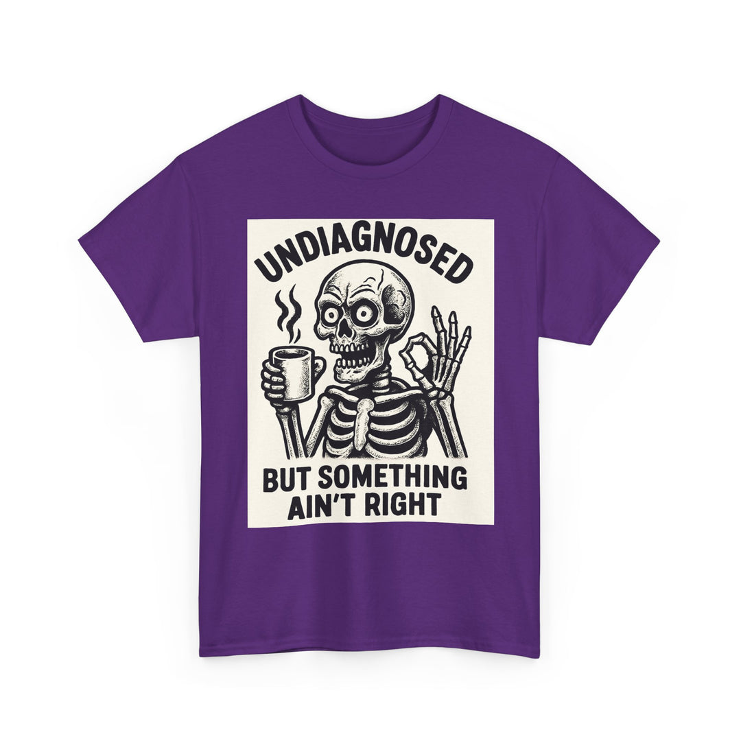 Unisex Heavy Cotton Tee with Skeleton Design - Perfect for Halloween, Gifting, Casual Wear, Party