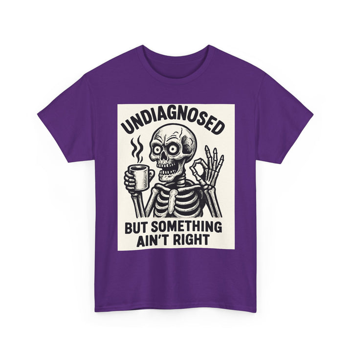 Unisex Heavy Cotton Tee with Skeleton Design - Perfect for Halloween, Gifting, Casual Wear, Party