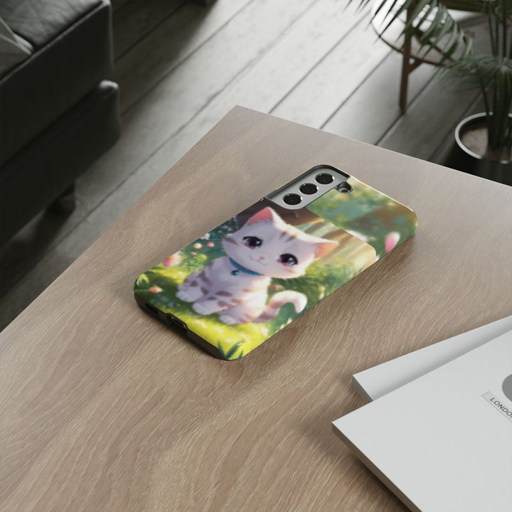 Cute Ai Cat Phone Case - Tough Protection with Floral Design for Cat Lovers