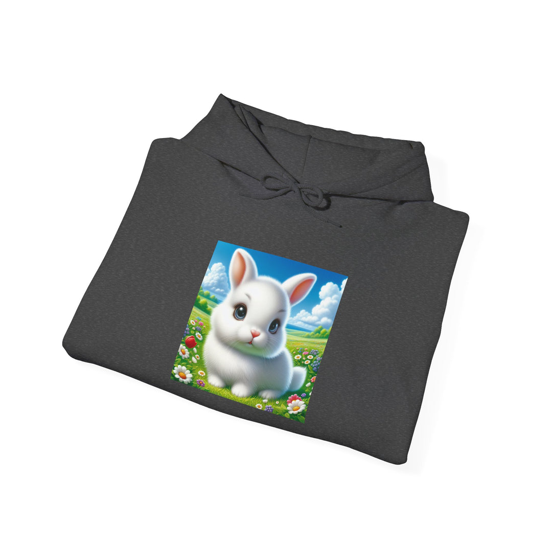 Cute Bunny Hooded Sweatshirt for Animal Lovers, Cozy Apparel for Spring, Easter Gift, Gift for Kids, Casual Wear