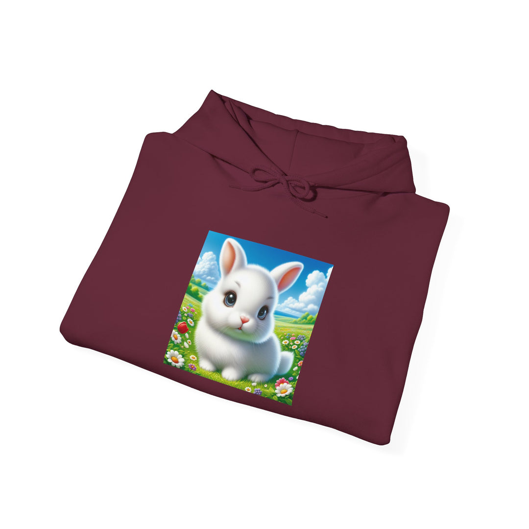Cute Bunny Hooded Sweatshirt for Animal Lovers, Cozy Apparel for Spring, Easter Gift, Gift for Kids, Casual Wear