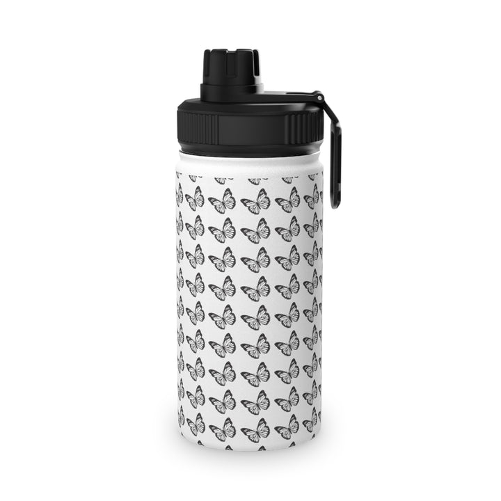 Butterfly Design Stainless Steel Water Bottle with Sports Lid - Eco-Friendly Hydration