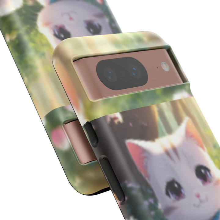 Cute Ai Cat Phone Case - Tough Protection with Floral Design for Cat Lovers