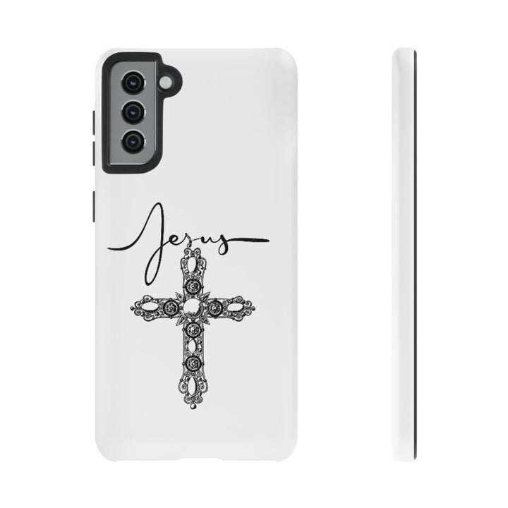 Stylish Tough Case with Jesus Design - Faith-Inspired Phone Cover, Christian Gift, Custom Phone Accessory, Unique Cell Phone Case