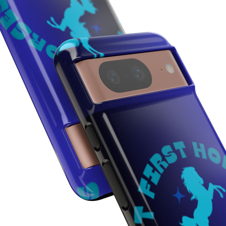 But First Horses Phone Case – Durable Tough Case for Horse Lovers