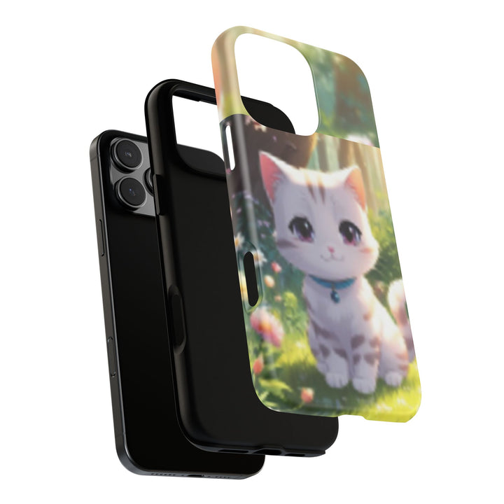 Cute Ai Cat Phone Case - Tough Protection with Floral Design for Cat Lovers