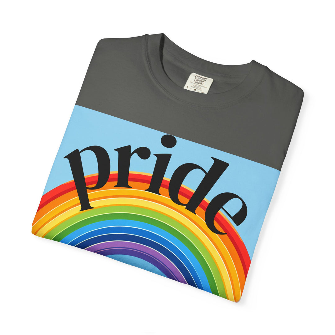 Pride Rainbow T-Shirt | Unisex Garment-Dyed Tee | LGBTQ+ Style, Casual Wear, Gift for Pride Month, Summer Fashion