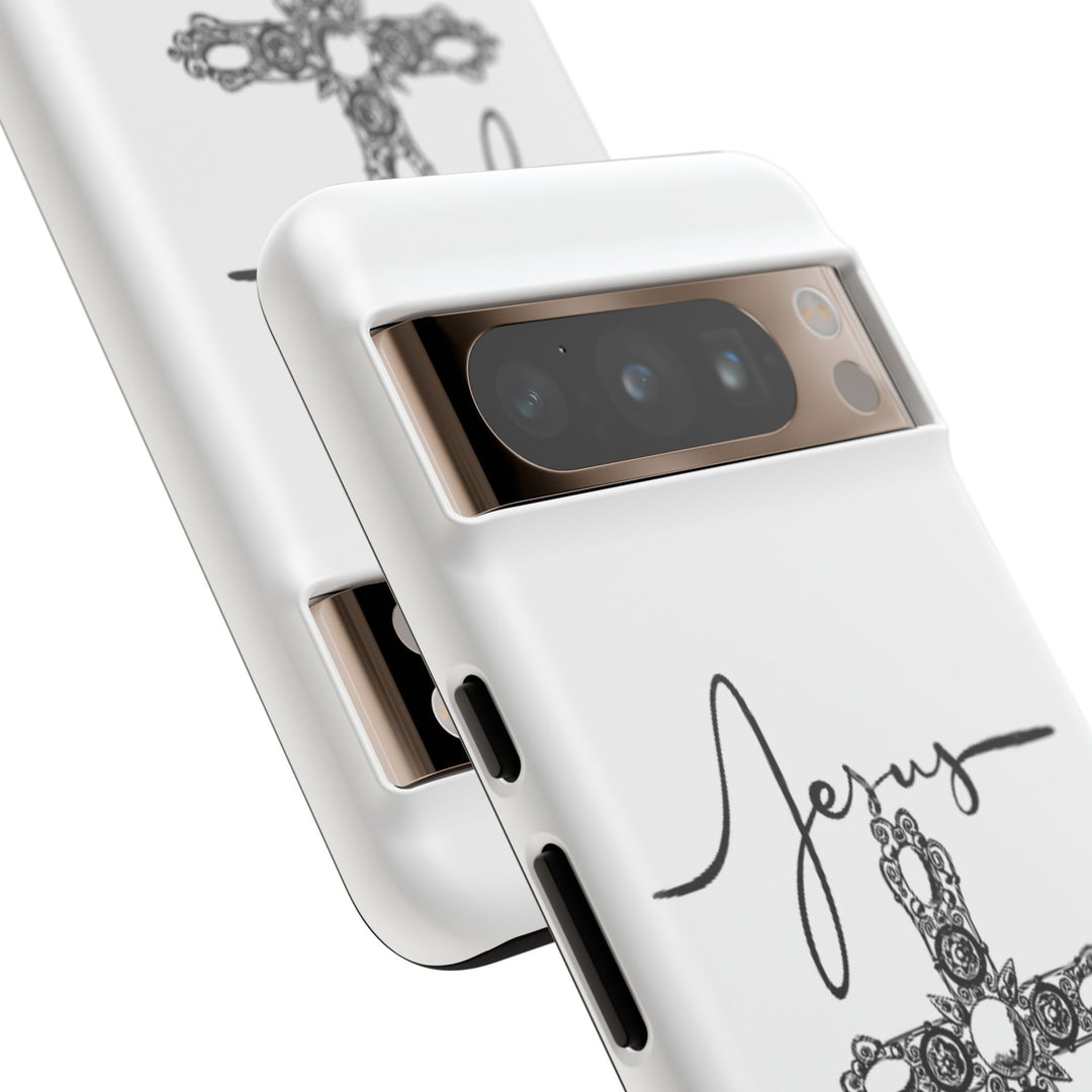 Stylish Tough Case with Jesus Design - Faith-Inspired Phone Cover, Christian Gift, Custom Phone Accessory, Unique Cell Phone Case