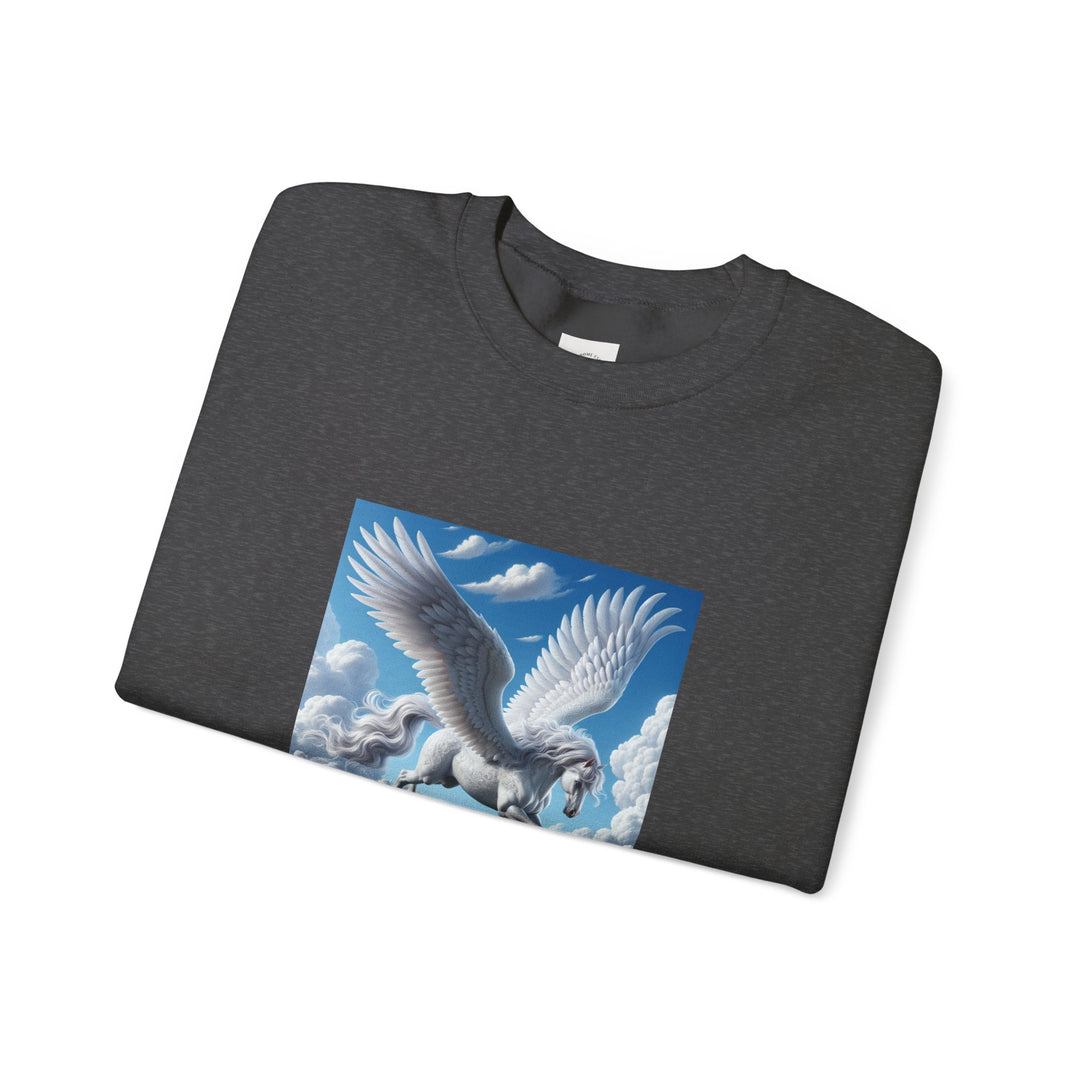 Majestic Pegasus Crewneck Sweatshirt – Cozy Fantasy Gift, Unicorn Lovers Apparel, Magical Sweatshirt, Dreamy Gifts, Casual Trendy Wear