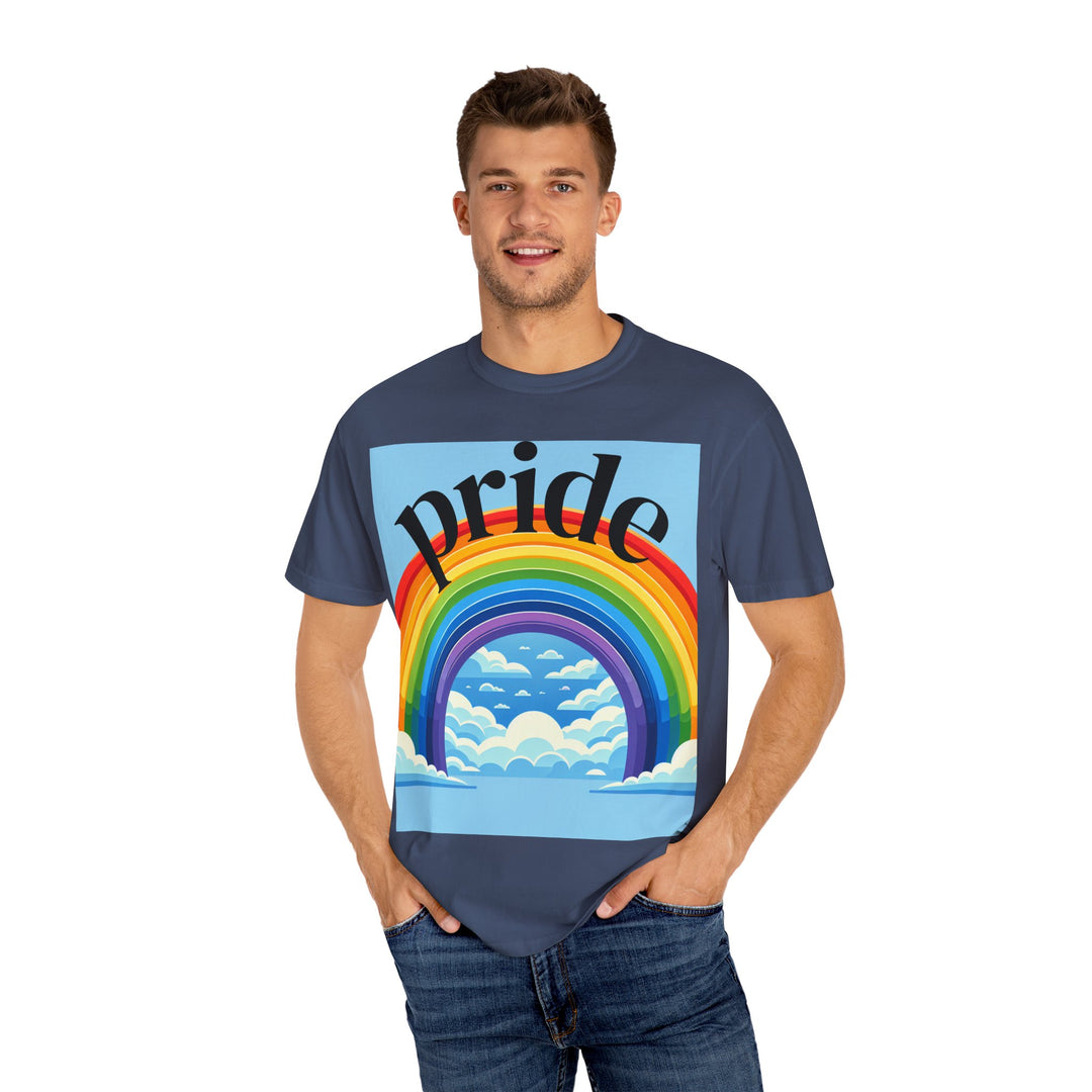 Pride Rainbow T-Shirt | Unisex Garment-Dyed Tee | LGBTQ+ Style, Casual Wear, Gift for Pride Month, Summer Fashion